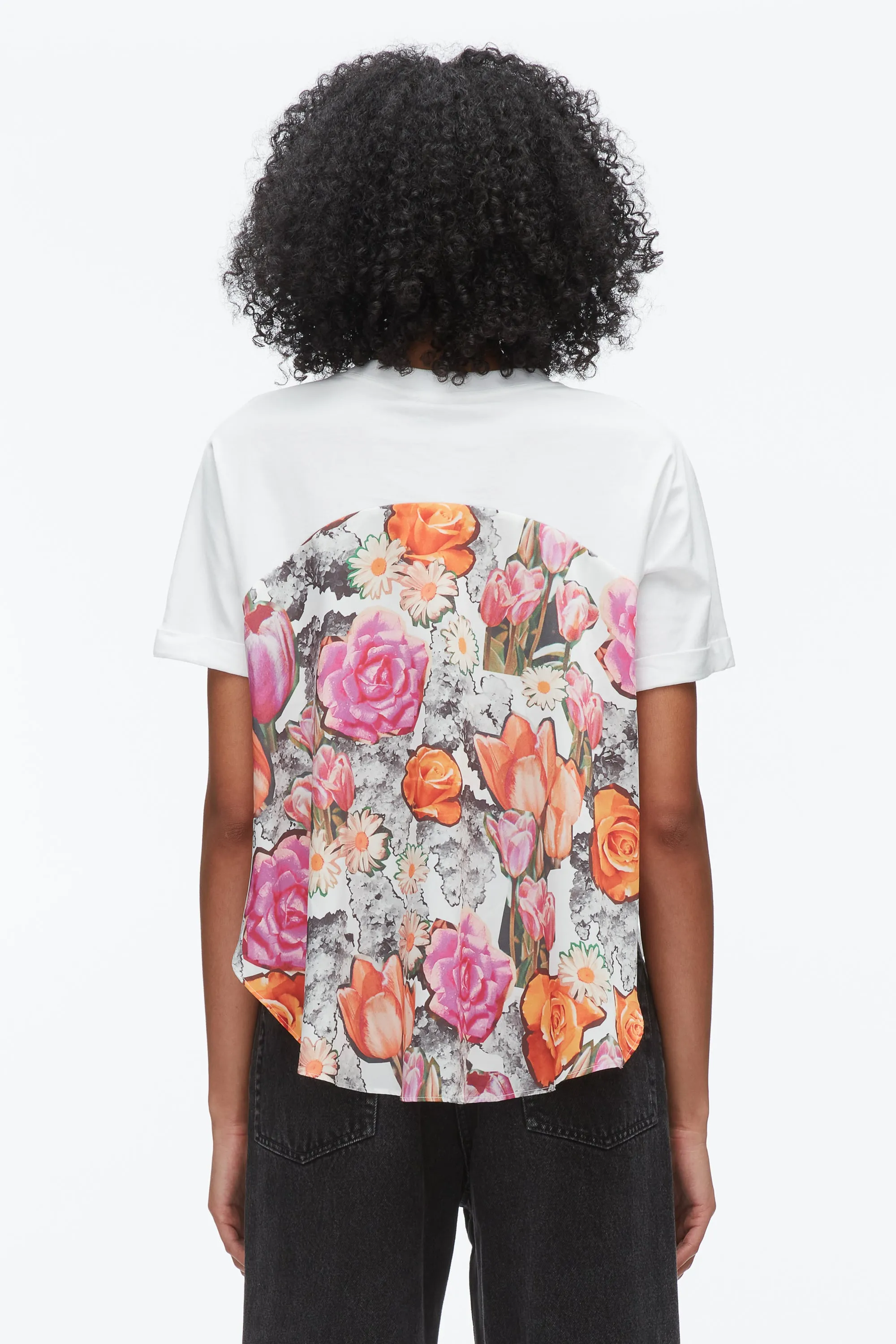 Short Sleeve Tee with Floral Collage Combo