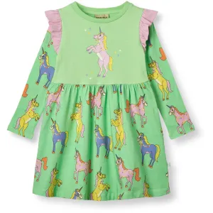 Smfolk Minty Green Tea Dress With Enhjrninger