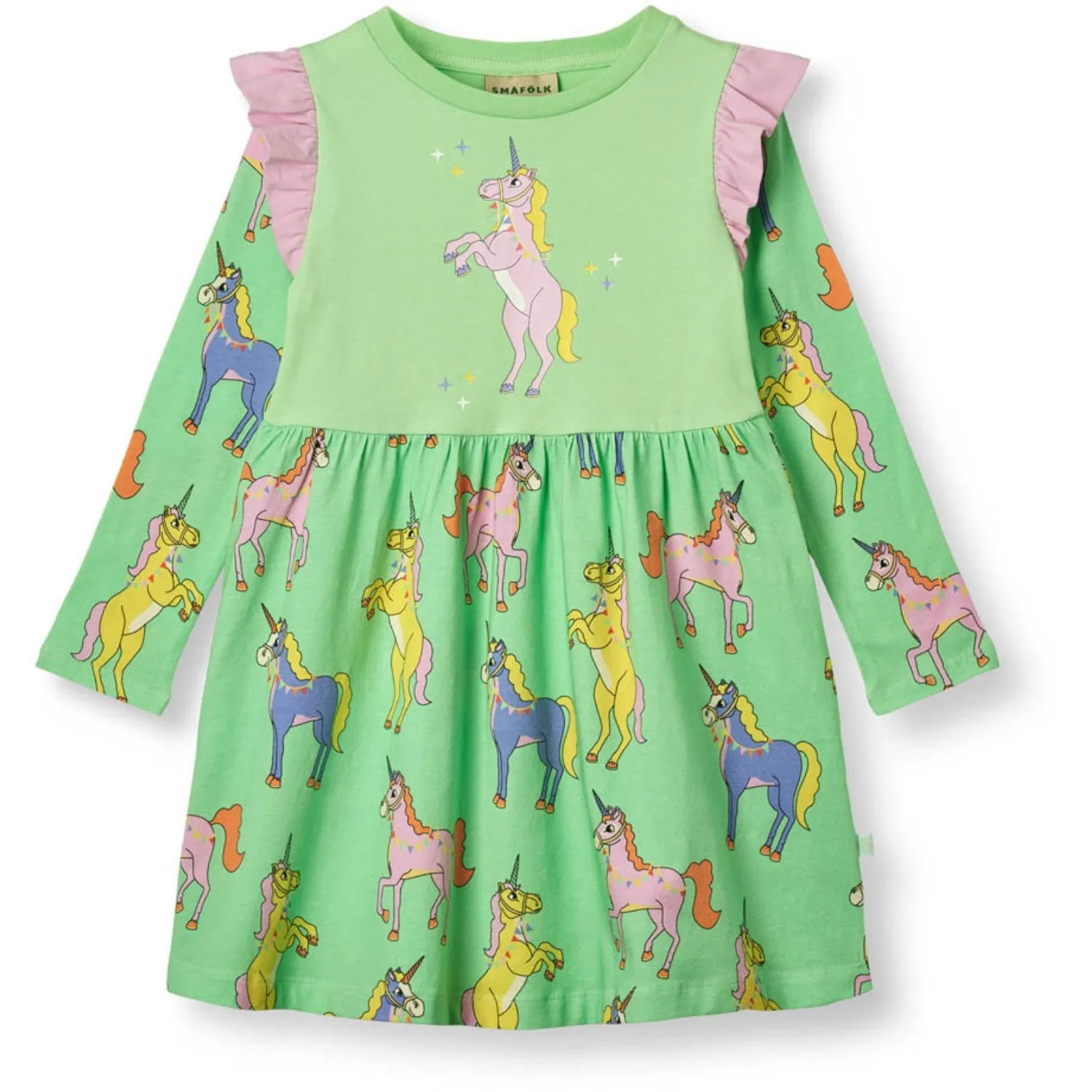 Smfolk Minty Green Tea Dress With Enhjrninger
