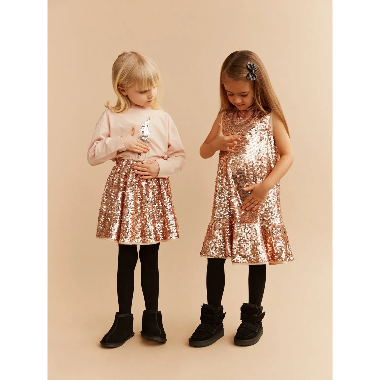 Sofie Schnoor Leaf Light Rose T-Shirt Longslv