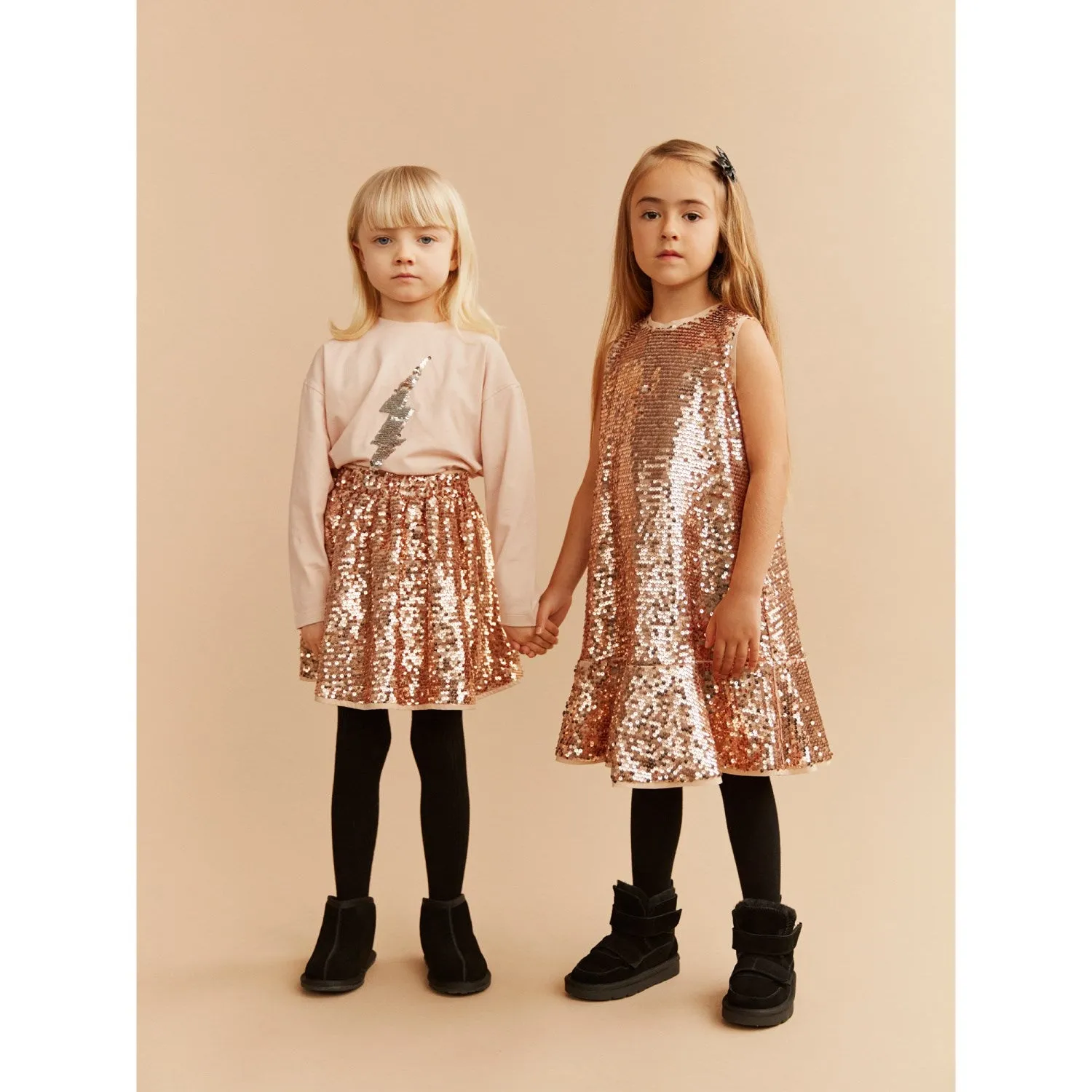 Sofie Schnoor Leaf Light Rose T-Shirt Longslv
