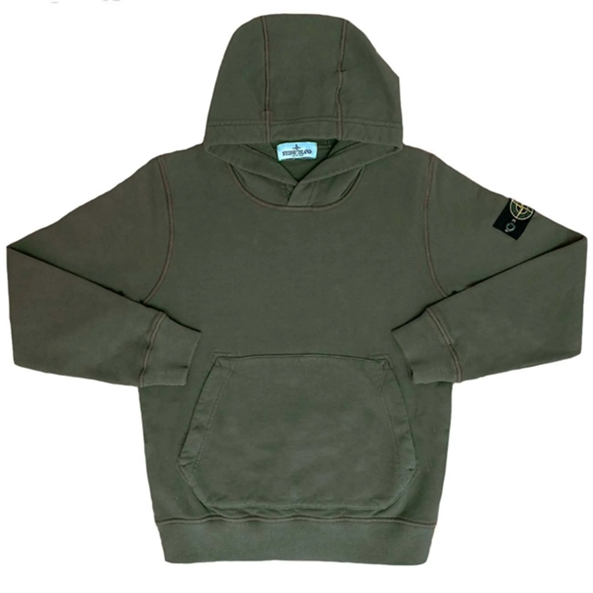 Stone Island Junior Hoodie Musk Green