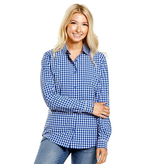 Storm Creek Ladies Influencer Gingham 4-Way Stretch Eco-Woven Shirt
