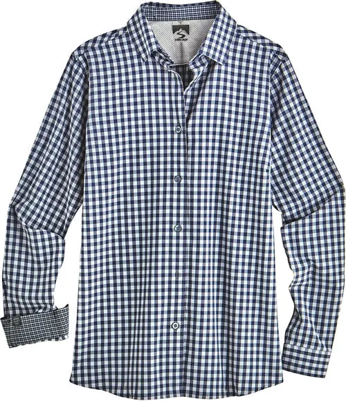 Storm Creek Ladies Influencer Gingham 4-Way Stretch Eco-Woven Shirt