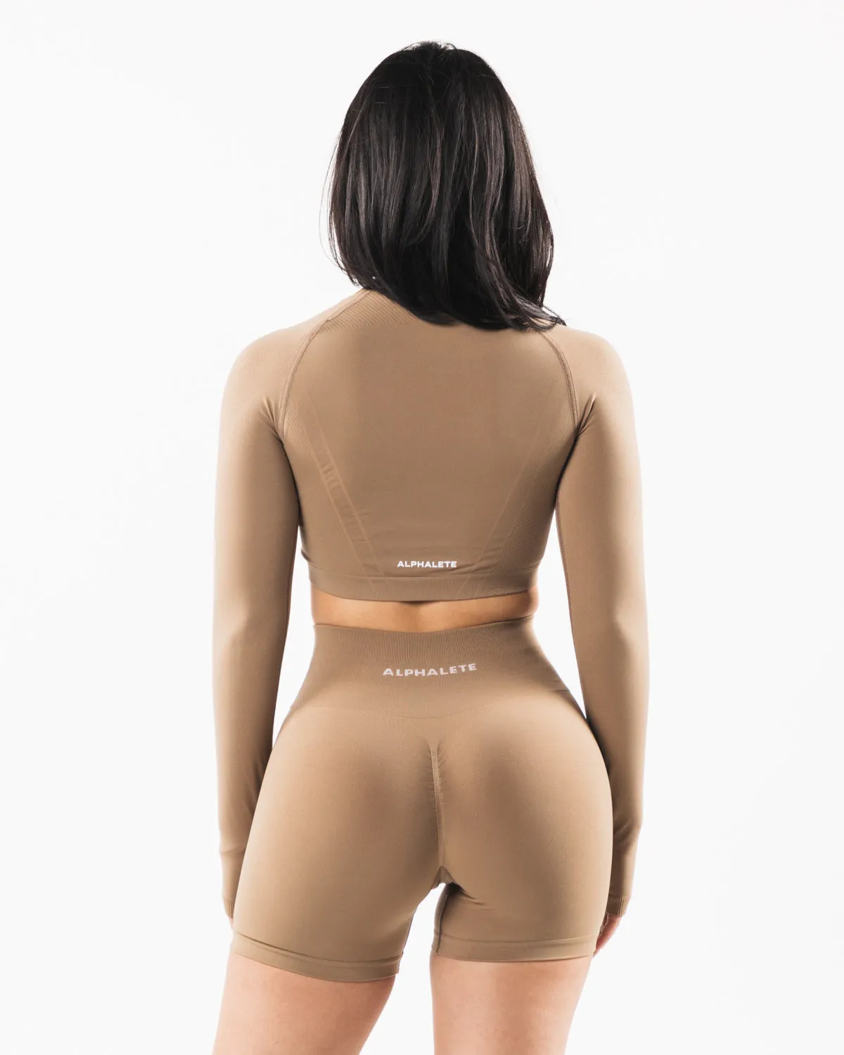Stratus LS Crop - Chai Alphalete Athletics