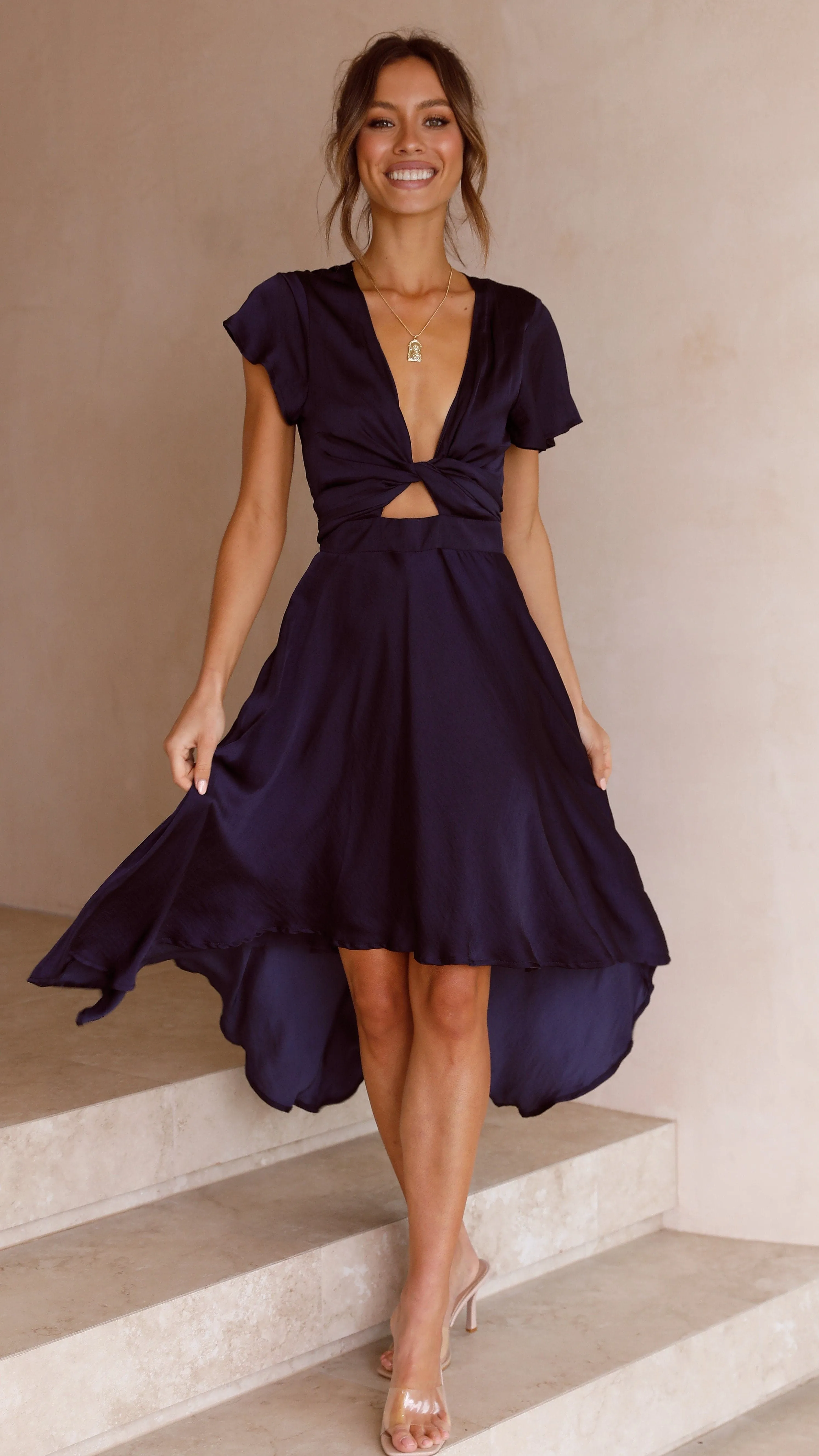 Sunny Daze Dress - Navy Billy J