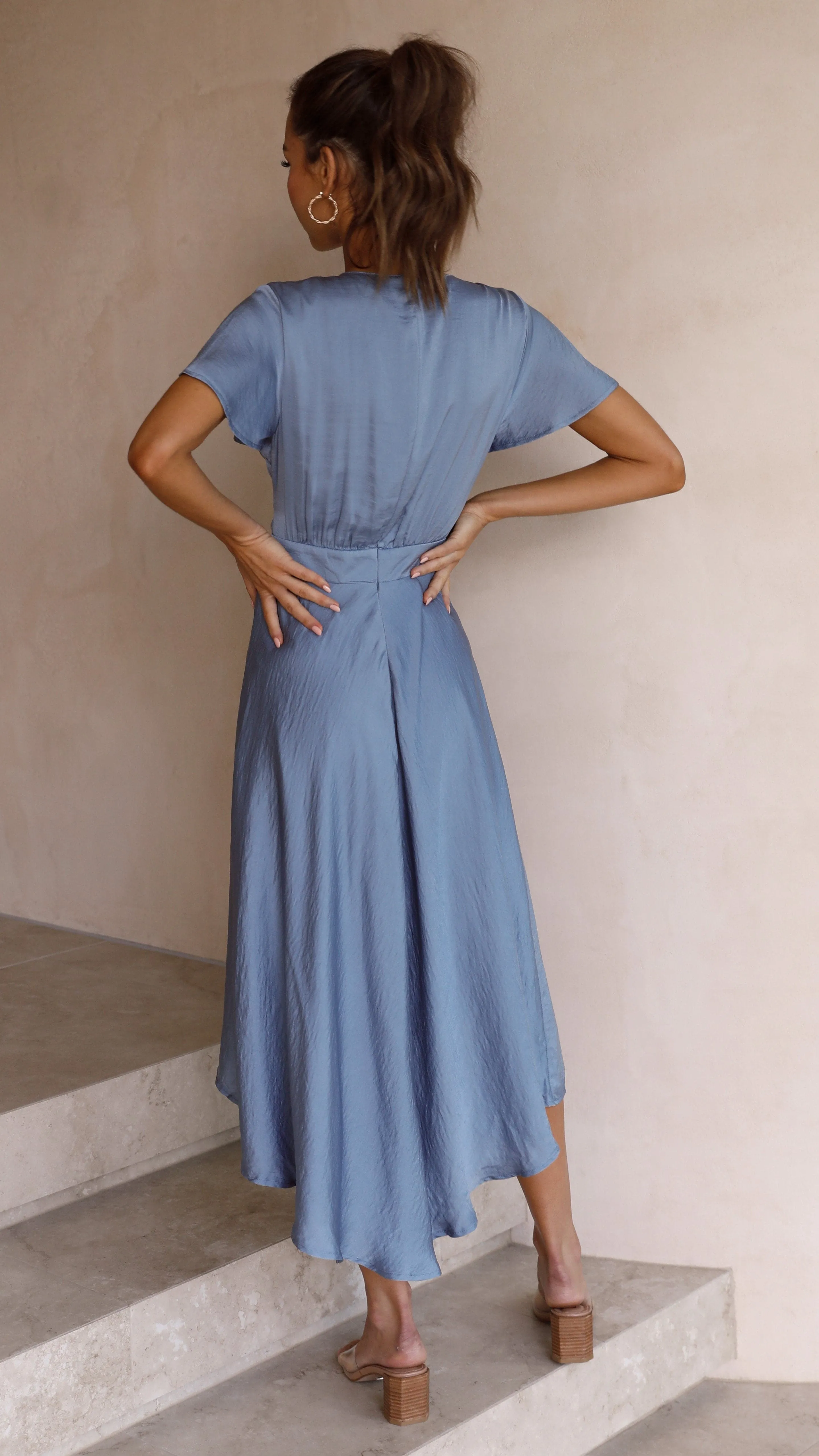 Sunny Daze Dress - Steel Blue Billy J