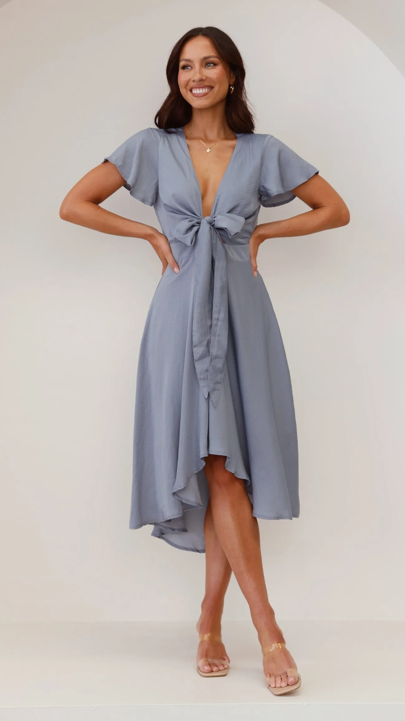 Sunny Daze Dress - Steel Blue Billy J