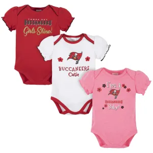 Tampa Bay Buccaneers Baby Girls Short Sleeve Bodysuits Gerber Childrenswea