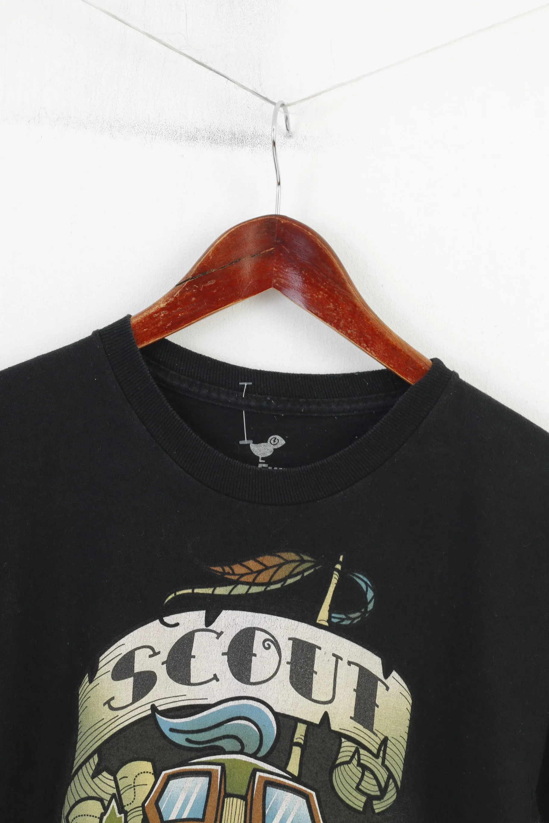 TeeFury Men S  T-Shirt Black  Cotton Scout Ordii Skull Graphic Short Sleeve Crew Neck Top