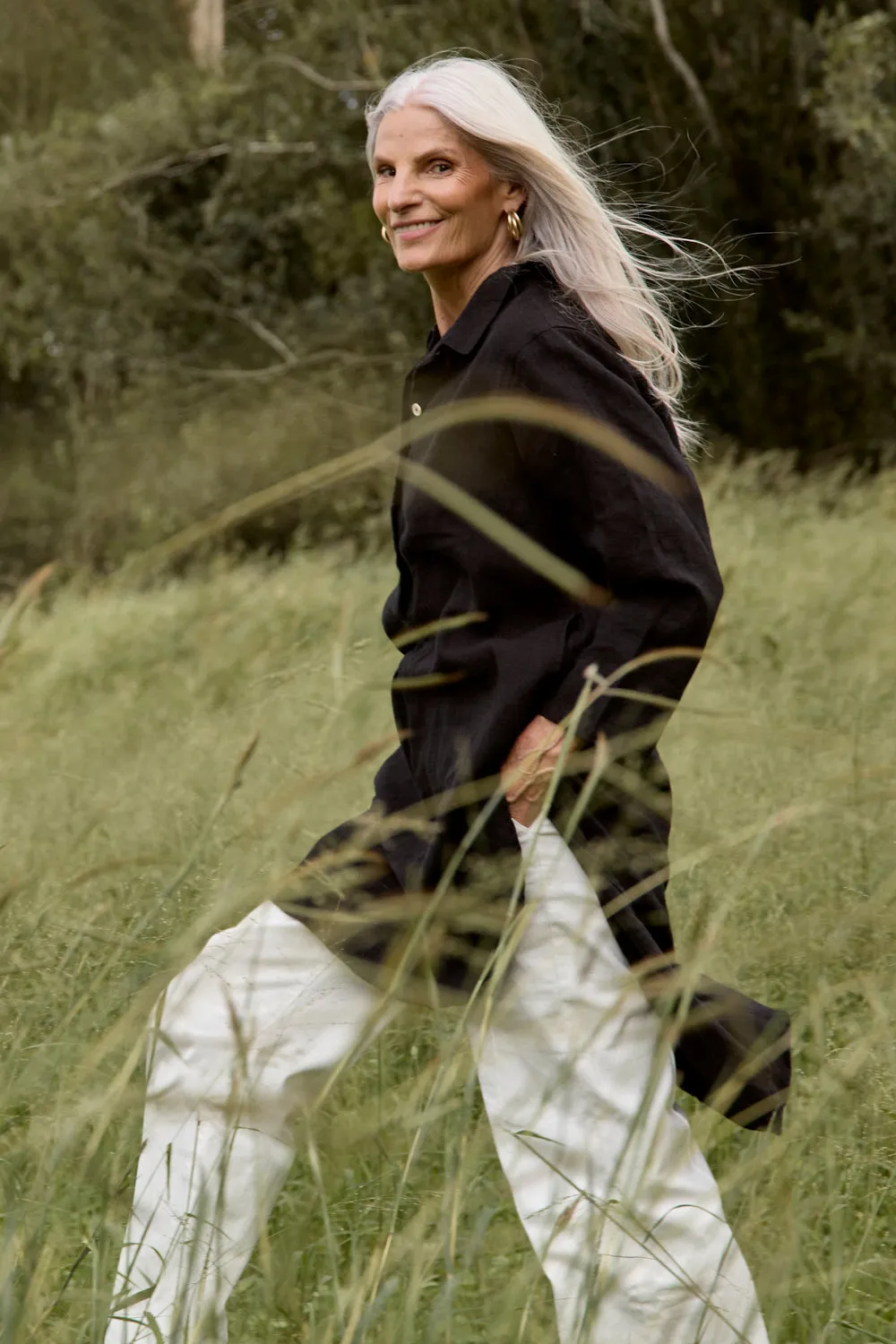 Tess Tunic Shirt Dress in Onyx Adrift