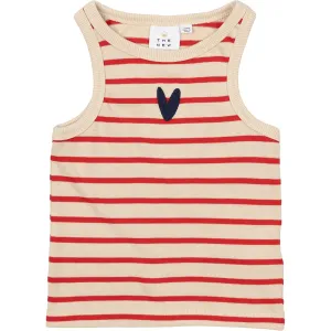 The New Poppy Red Striped Nil Short Top