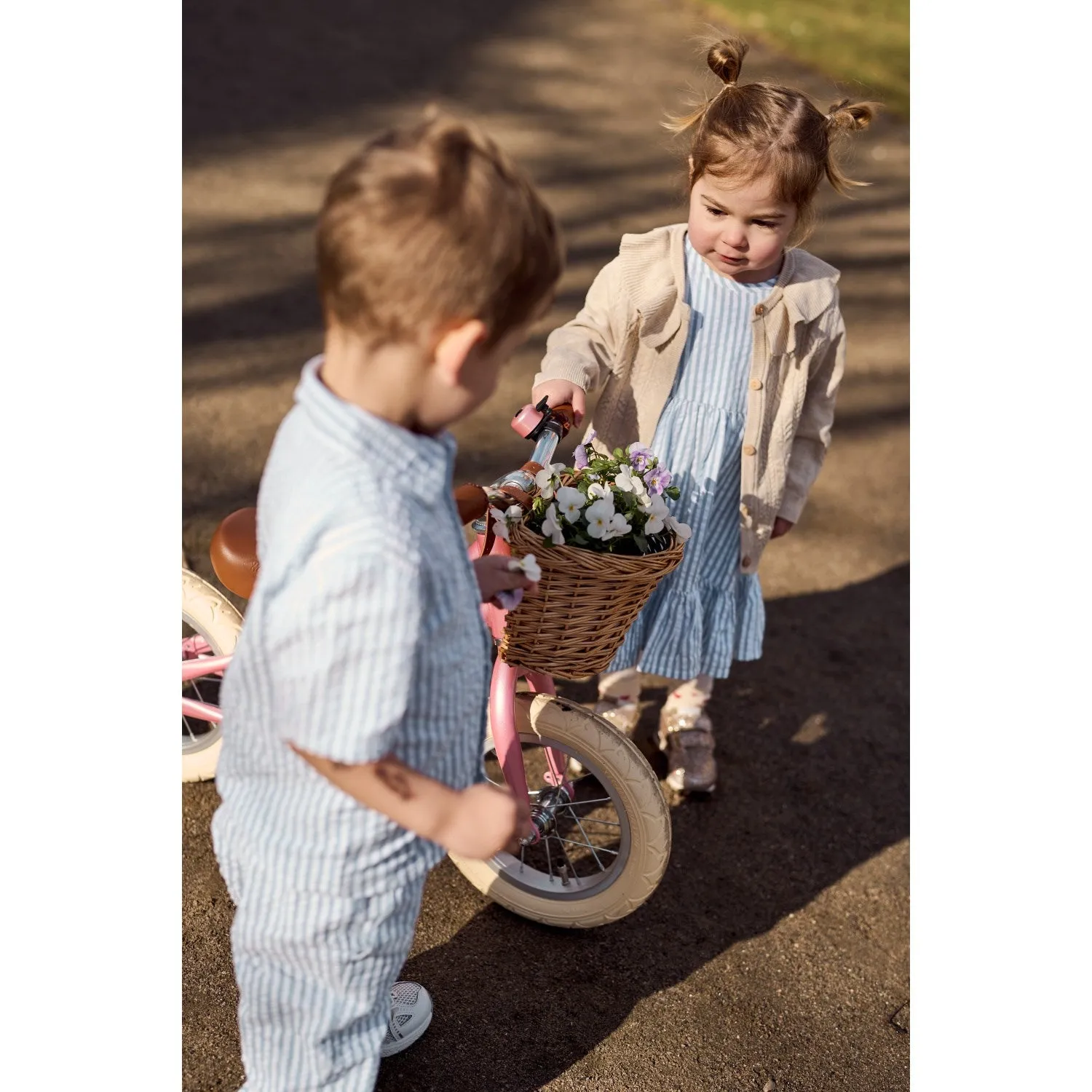 THE NEW Siblings X Luksusbaby Blue Fog Striped Ojo Shirt