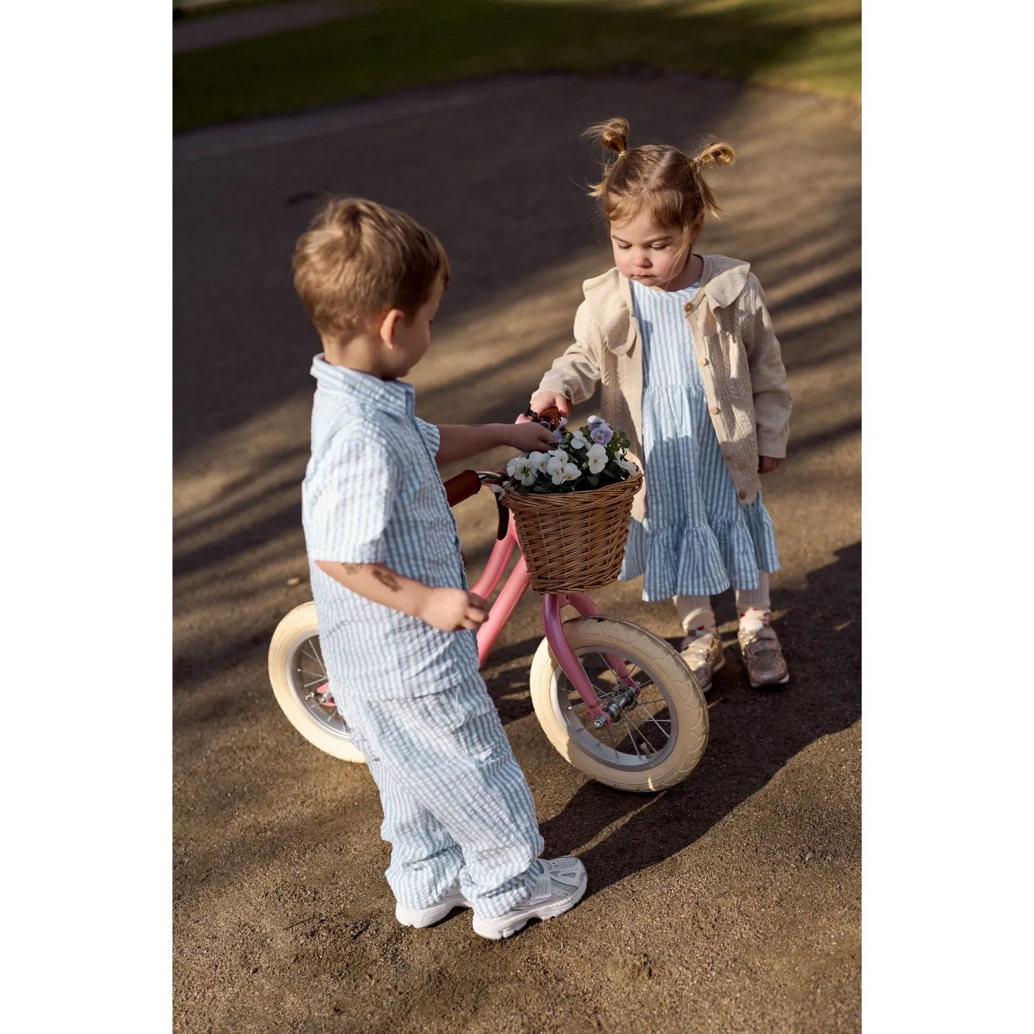 THE NEW Siblings X Luksusbaby Blue Fog Striped Ojo Shirt