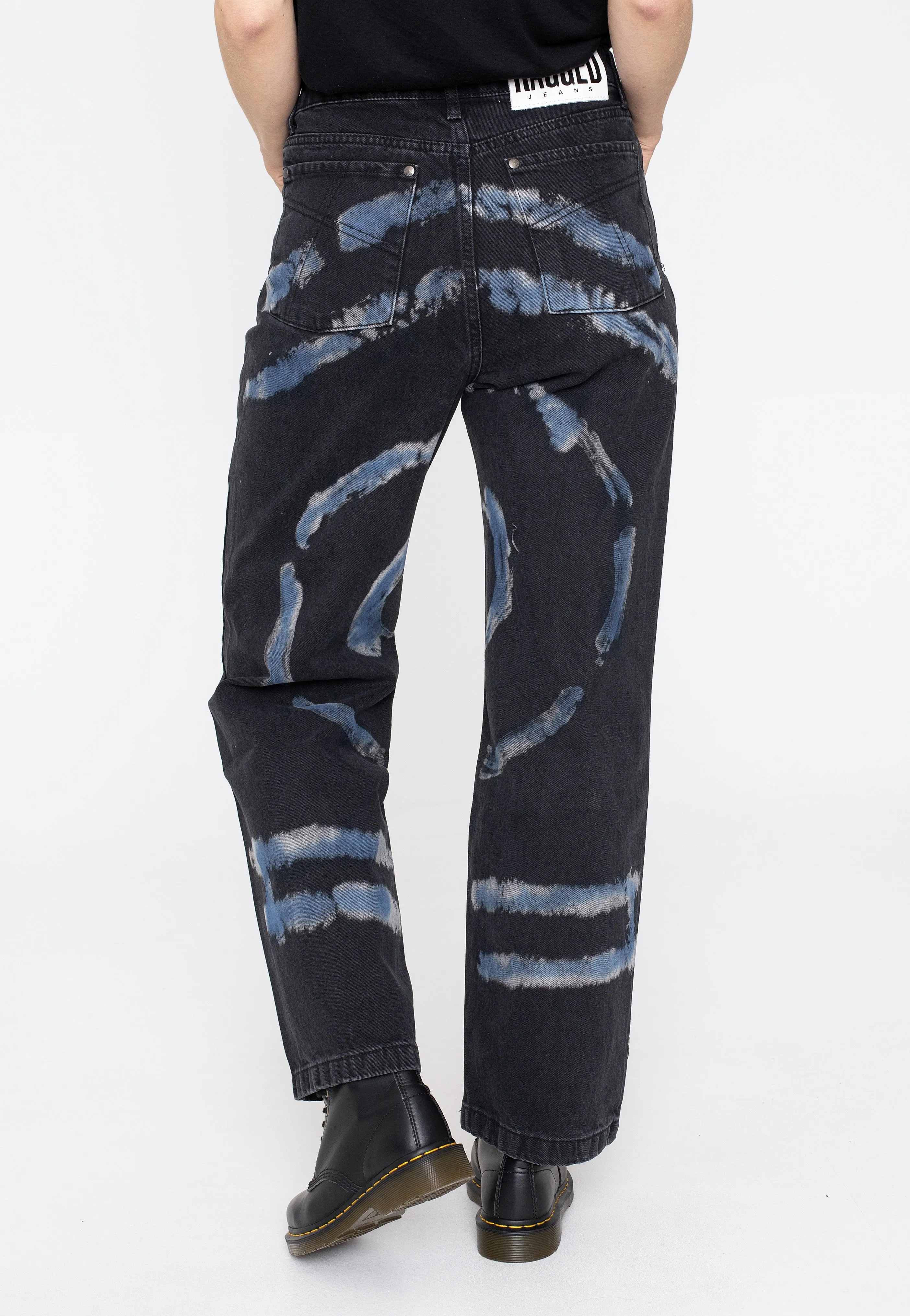 The Ragged Priest - Circle Tie Dye Dad Black/Blue - Jeans