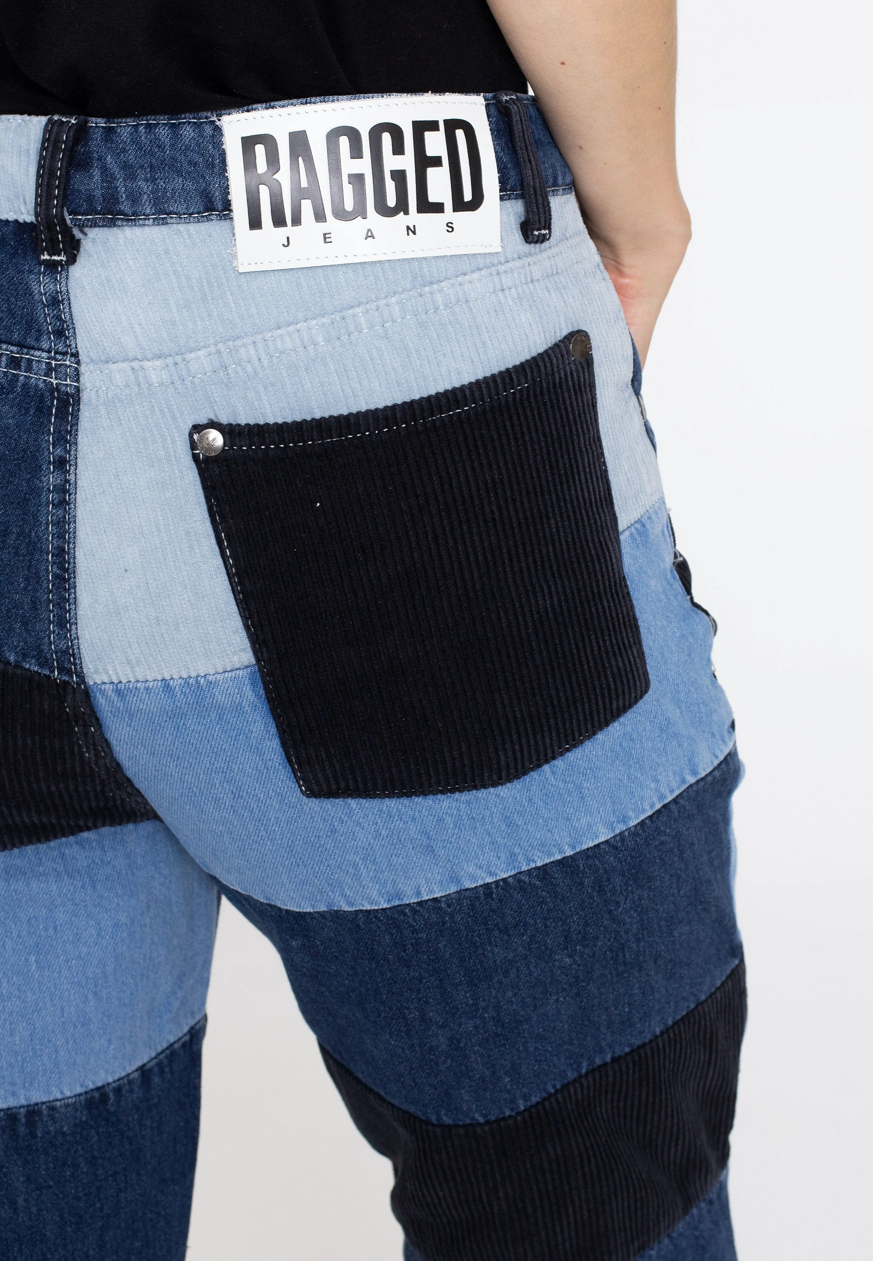 The Ragged Priest - Mixed Cord & Denim Dad Multi - Jeans
