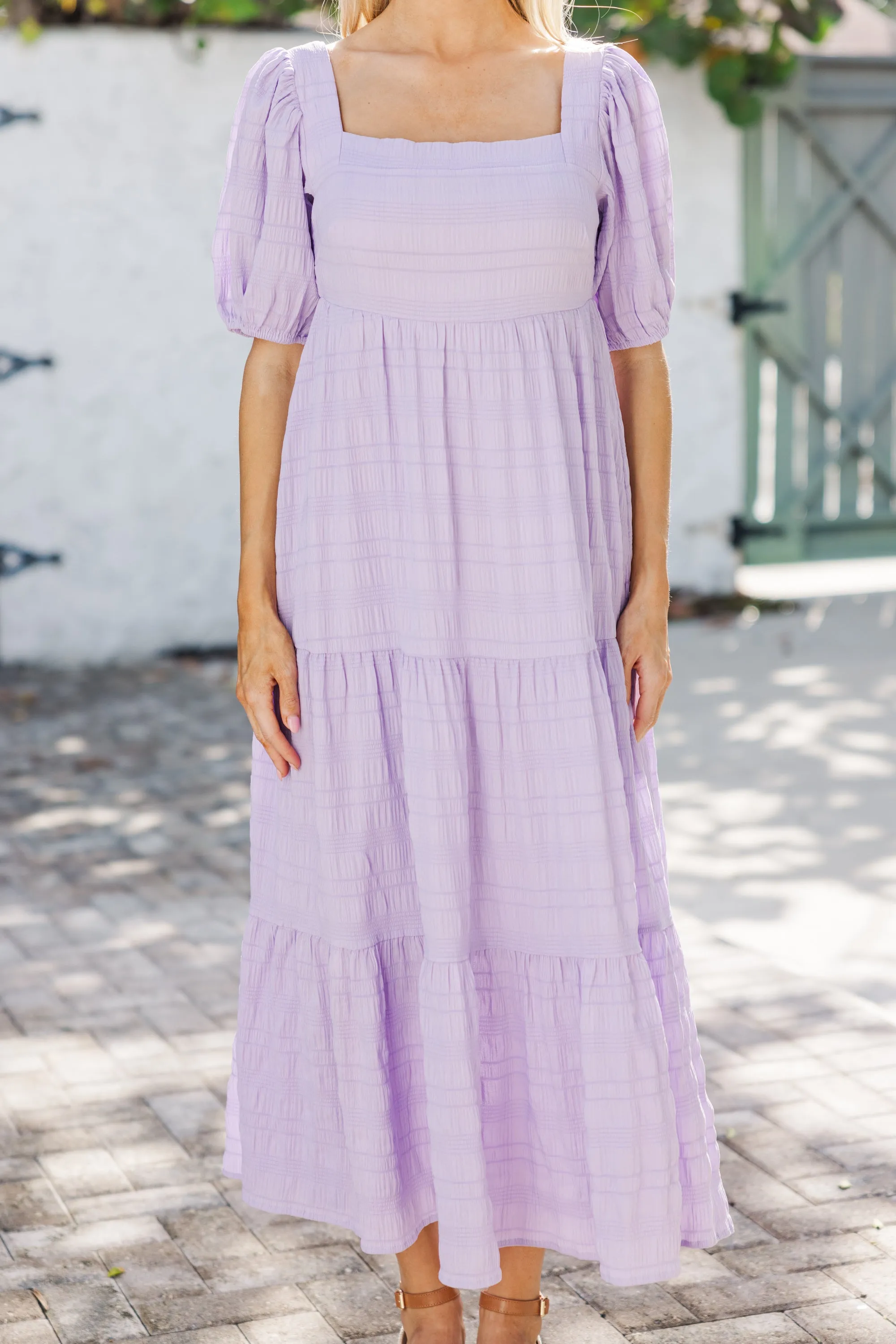 Think About It Lavender Purple Midi Dress