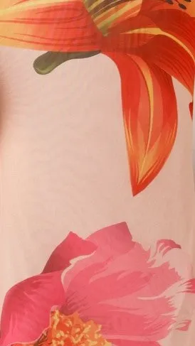 Tiah Halter Neck Maxi Dress - Pink Blossom Billy J