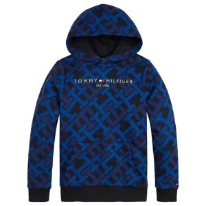 Tommy Hilfiger AOP Monogram Logo Hoodie Desert Sky Tonal