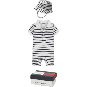 Tommy Hilfiger Baby Shortall White Twilight Navy Stripe