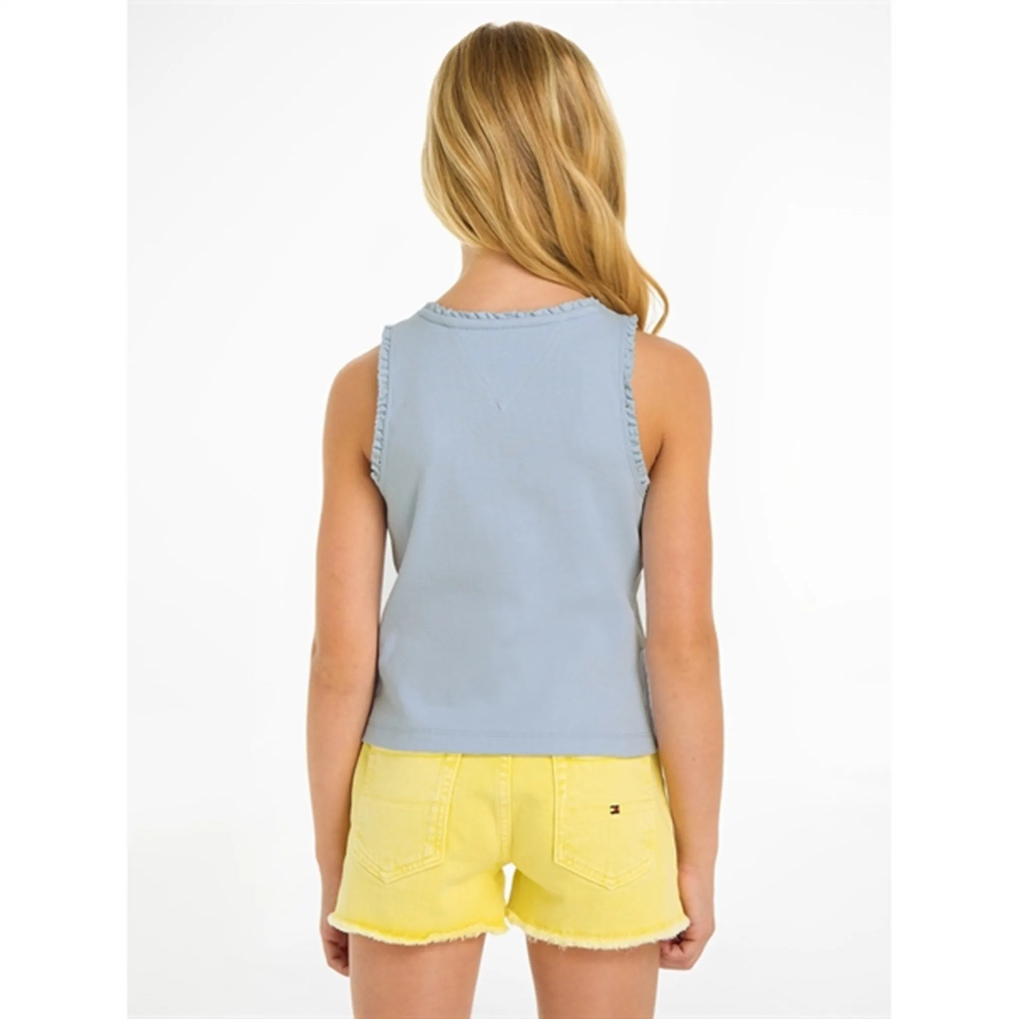 Tommy Hilfiger Essential Rib Lace Tank Top Breezy Blue