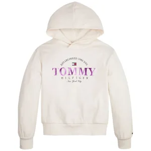Tommy Hilfiger Foil Graphic Hoodie Ivory Petal