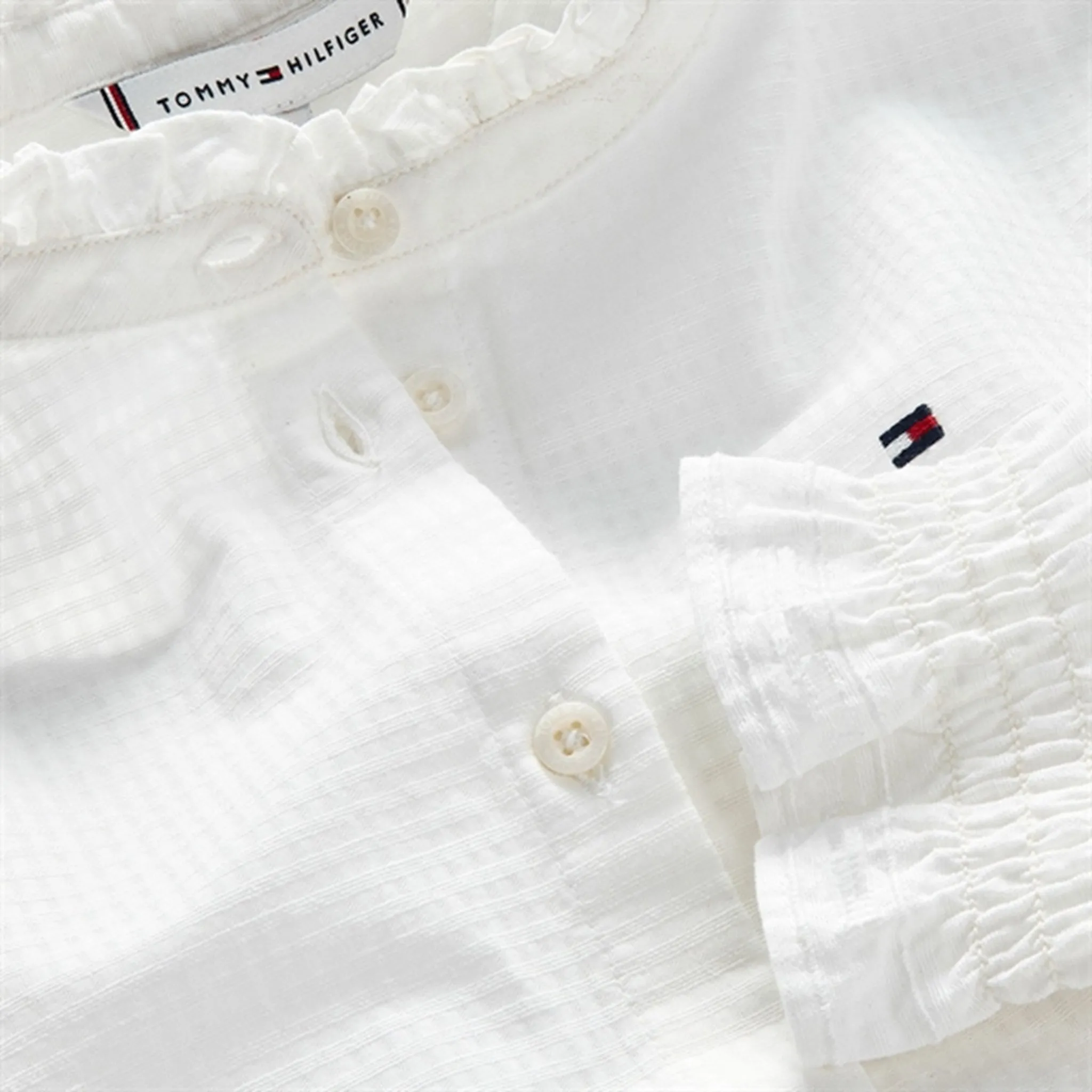 Tommy Hilfiger Grid Dobby Shirt Ancient White