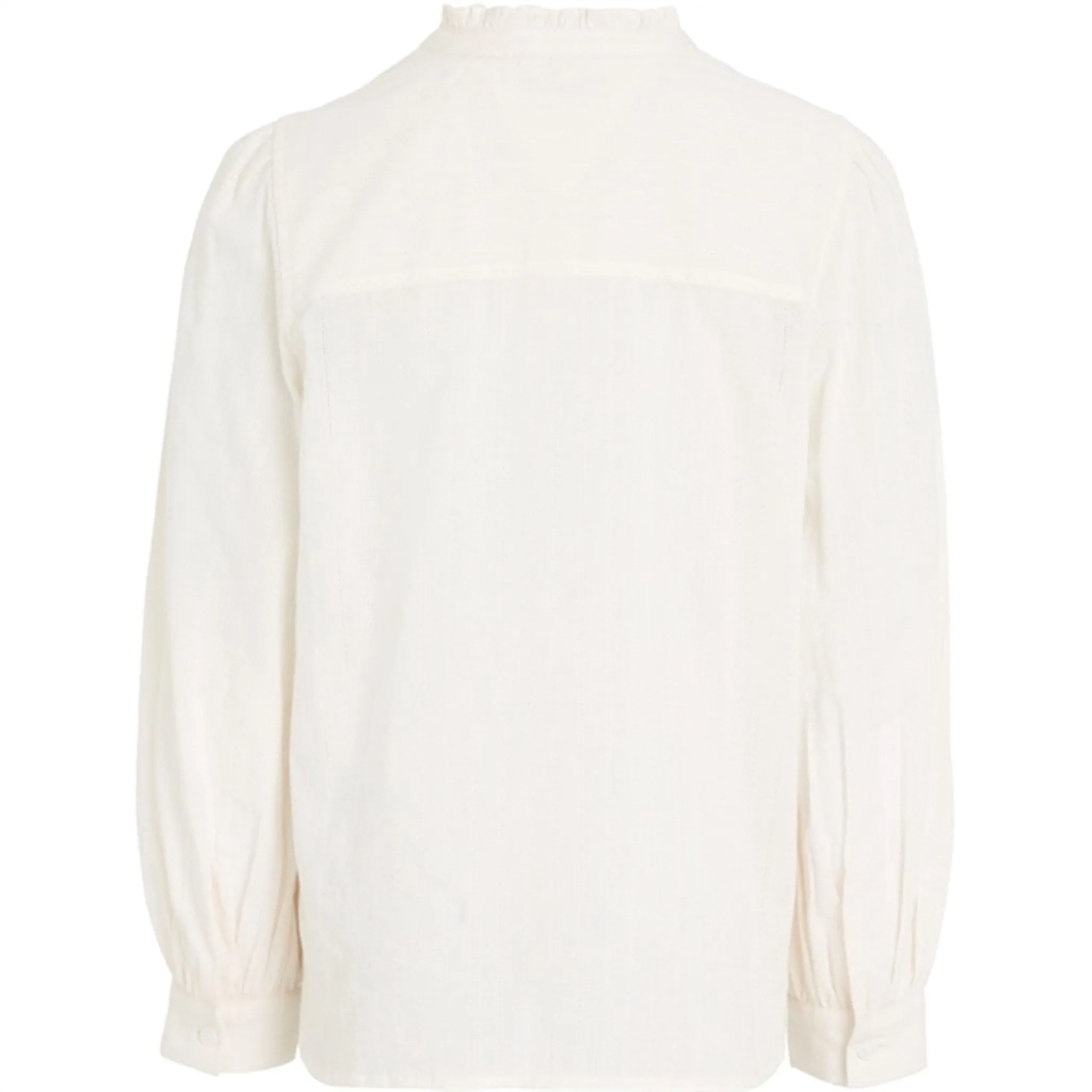 Tommy Hilfiger Ladder Lace Shirt with Frill Collar Ancient White