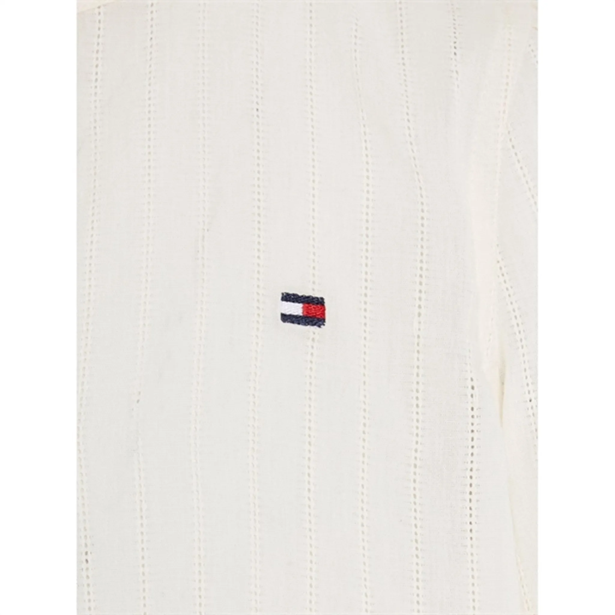 Tommy Hilfiger Ladder Lace Shirt with Frill Collar Ancient White