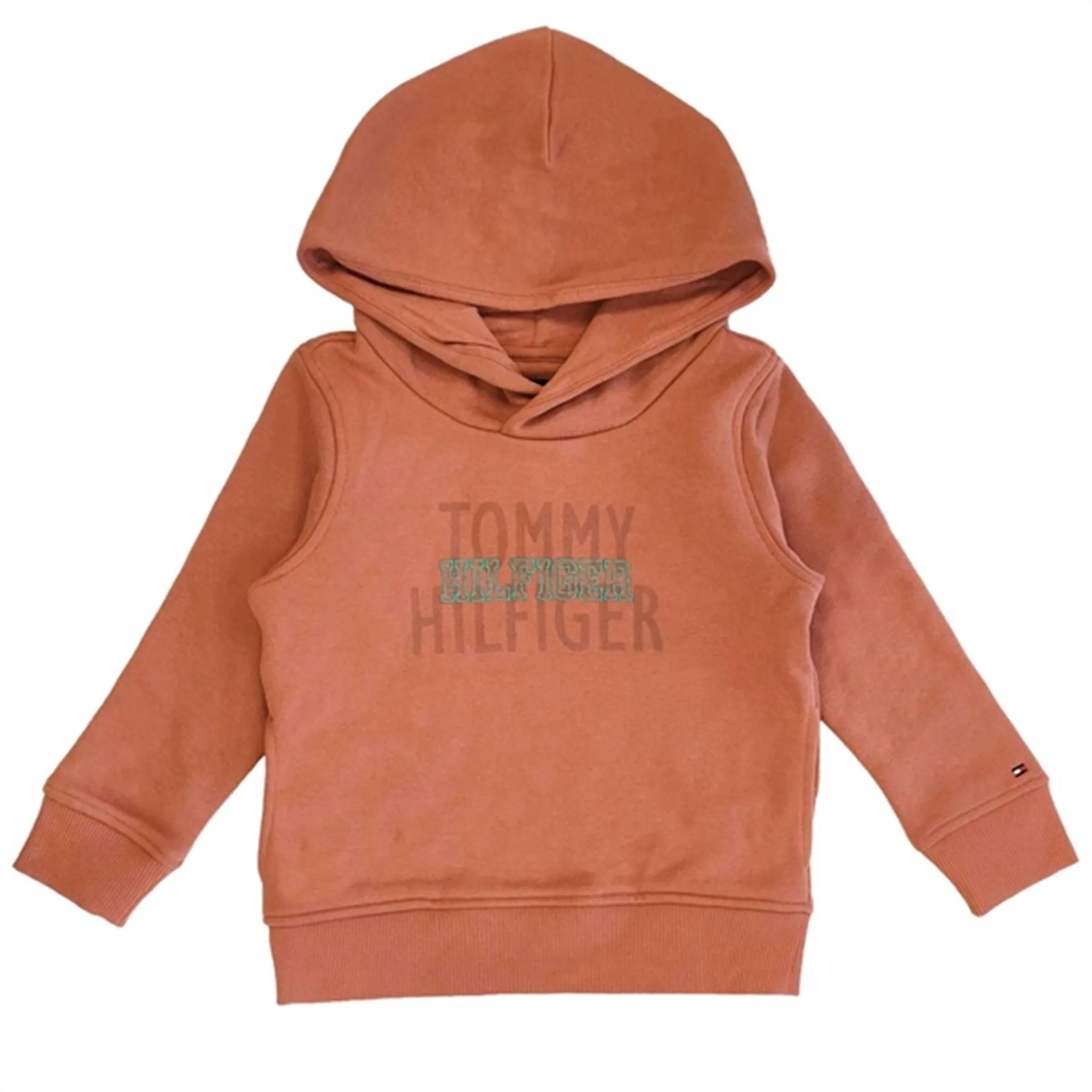 Tommy Hilfiger Over Print Hoodie Copper Reef