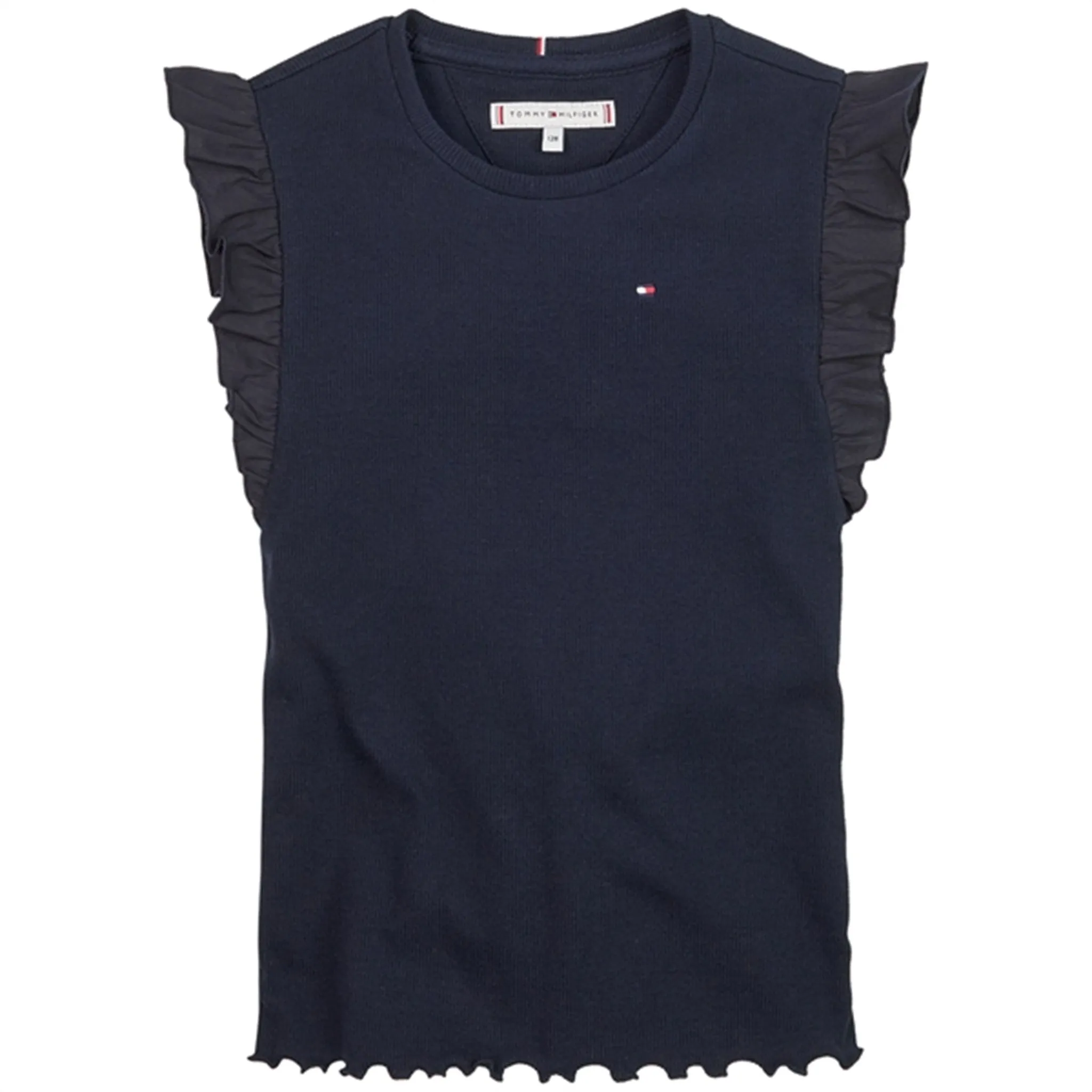 Tommy Hilfiger Ruffle Rib Tank Top Desert Sky