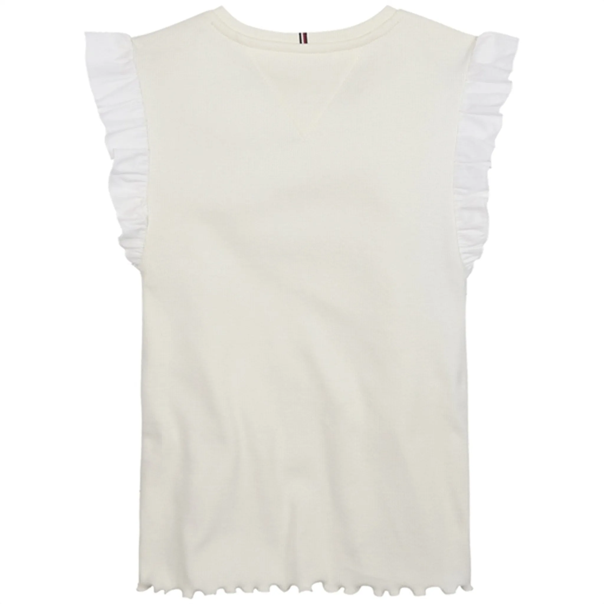 Tommy Hilfiger Ruffle Rib Tank Top White