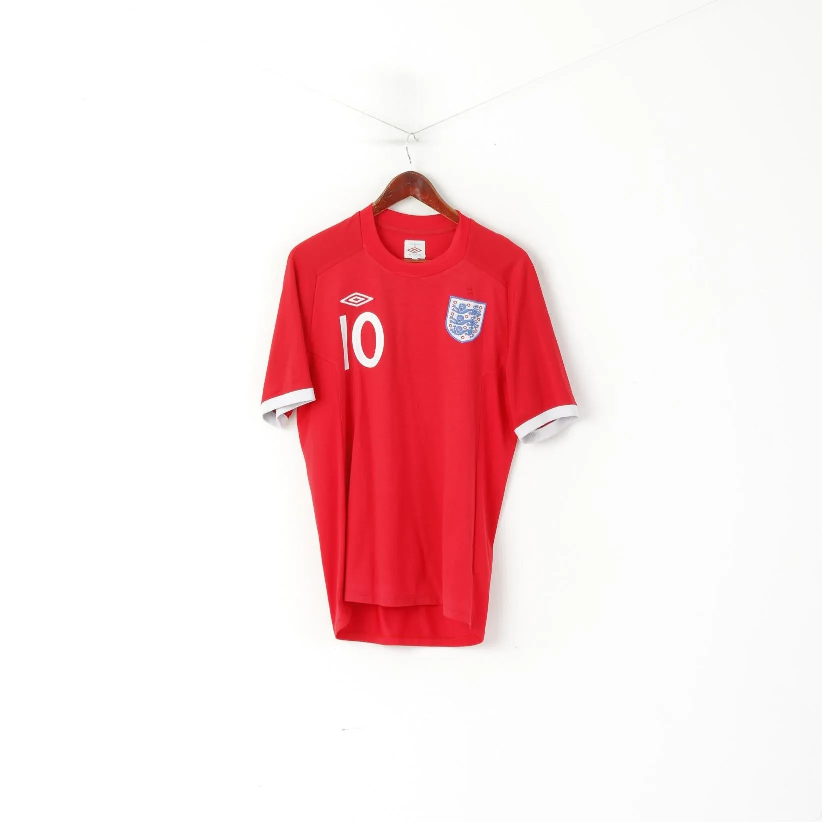 Umbro Men 40 M Shirt Red National England Team #10 Dixon Football Trikot jersey Top