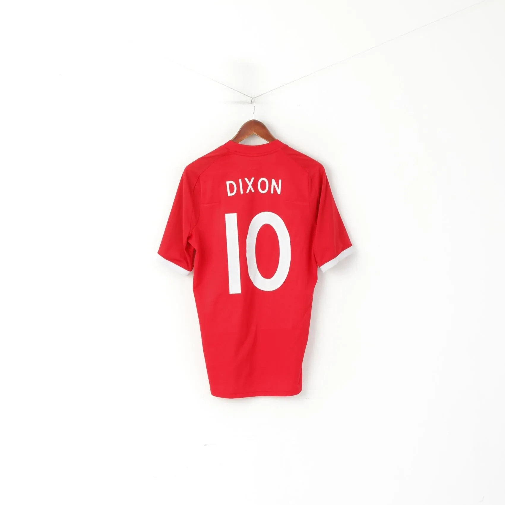 Umbro Men 40 M Shirt Red National England Team #10 Dixon Football Trikot jersey Top
