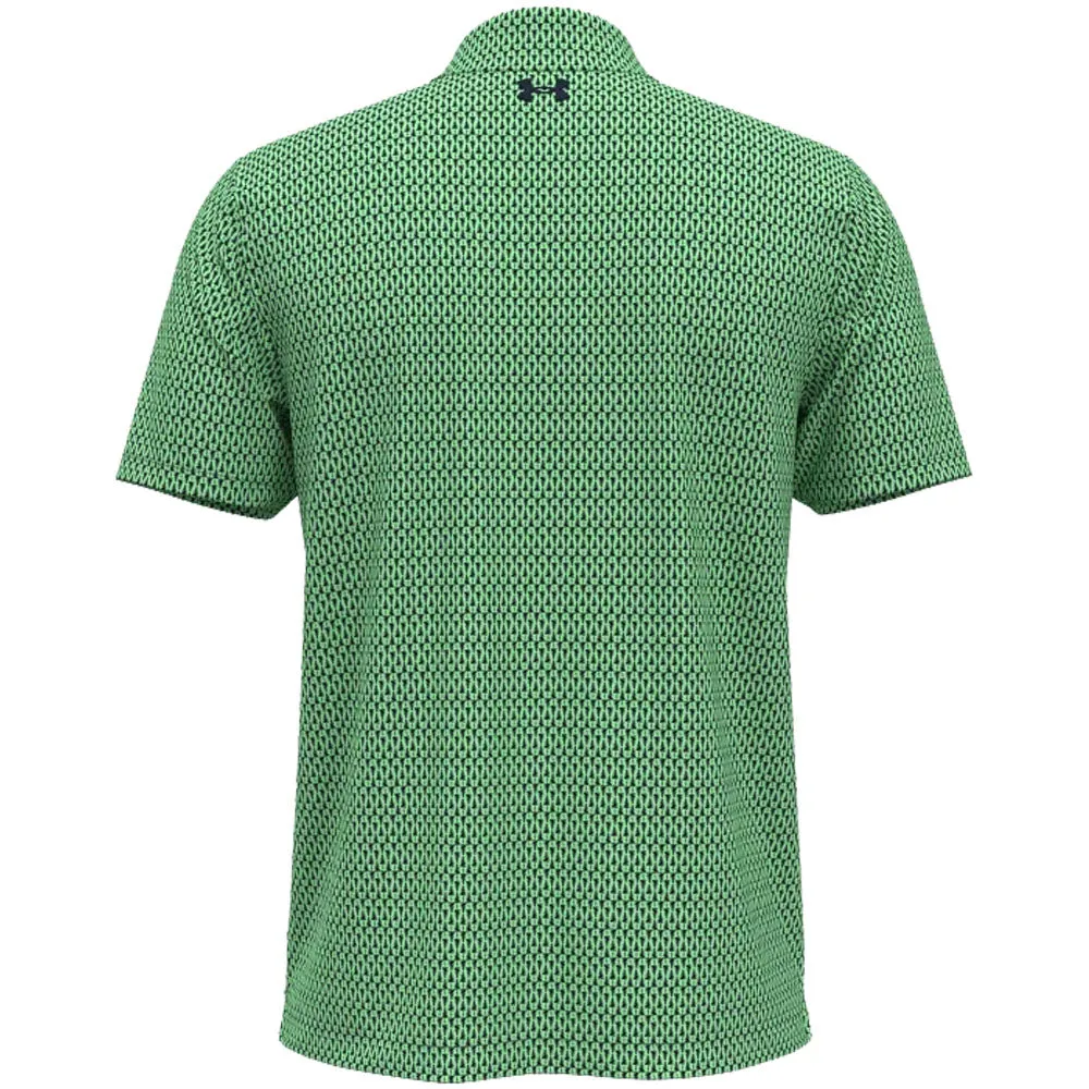 Under Armour Playoff 3.0 Printed Polo Shirt - Matrix Green/Midnight Navy
