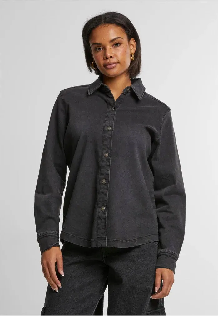 Urban Classics - Ladies Denim Black Washed - Shirt