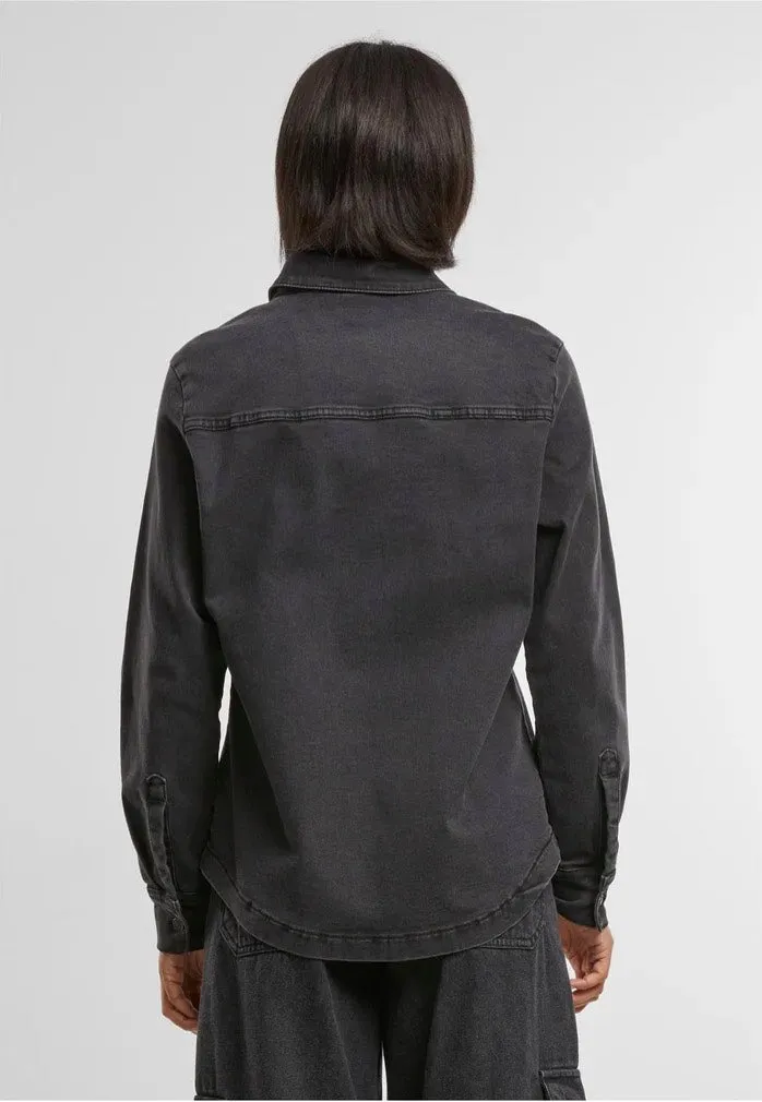 Urban Classics - Ladies Denim Black Washed - Shirt