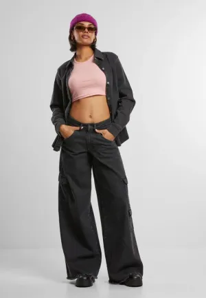 Urban Classics - Ladies Denim Black Washed - Shirt