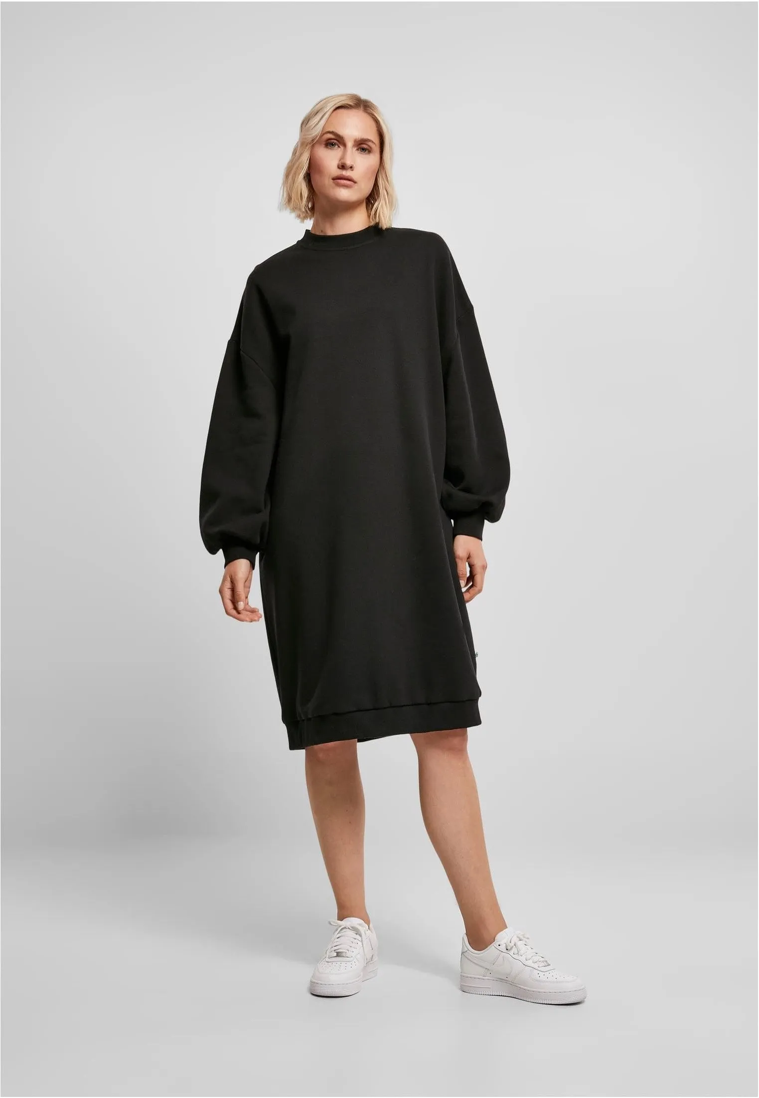 Urban Classics - Organic Oversized Midi Crewneck Black - Dress
