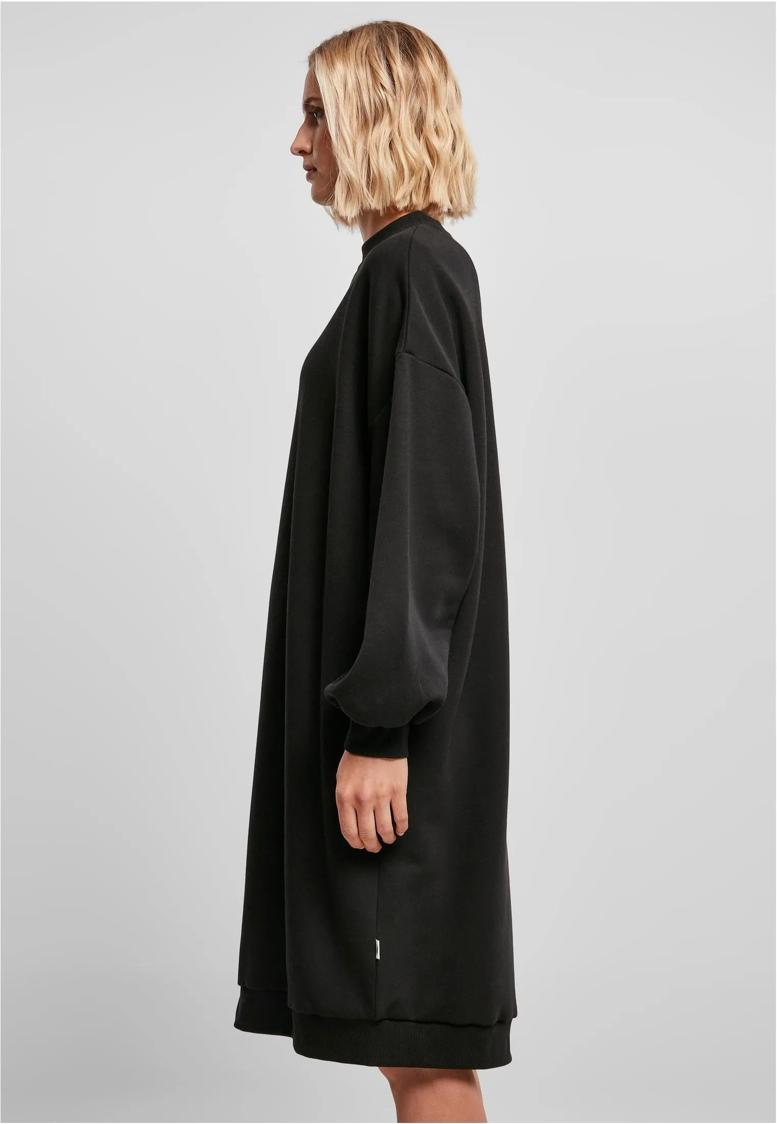Urban Classics - Organic Oversized Midi Crewneck Black - Dress