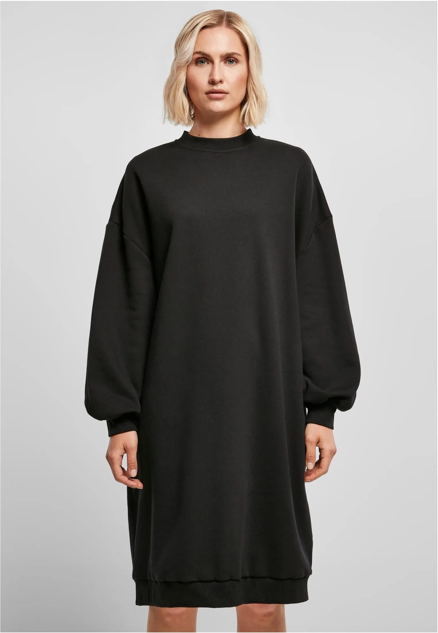 Urban Classics - Organic Oversized Midi Crewneck Black - Dress