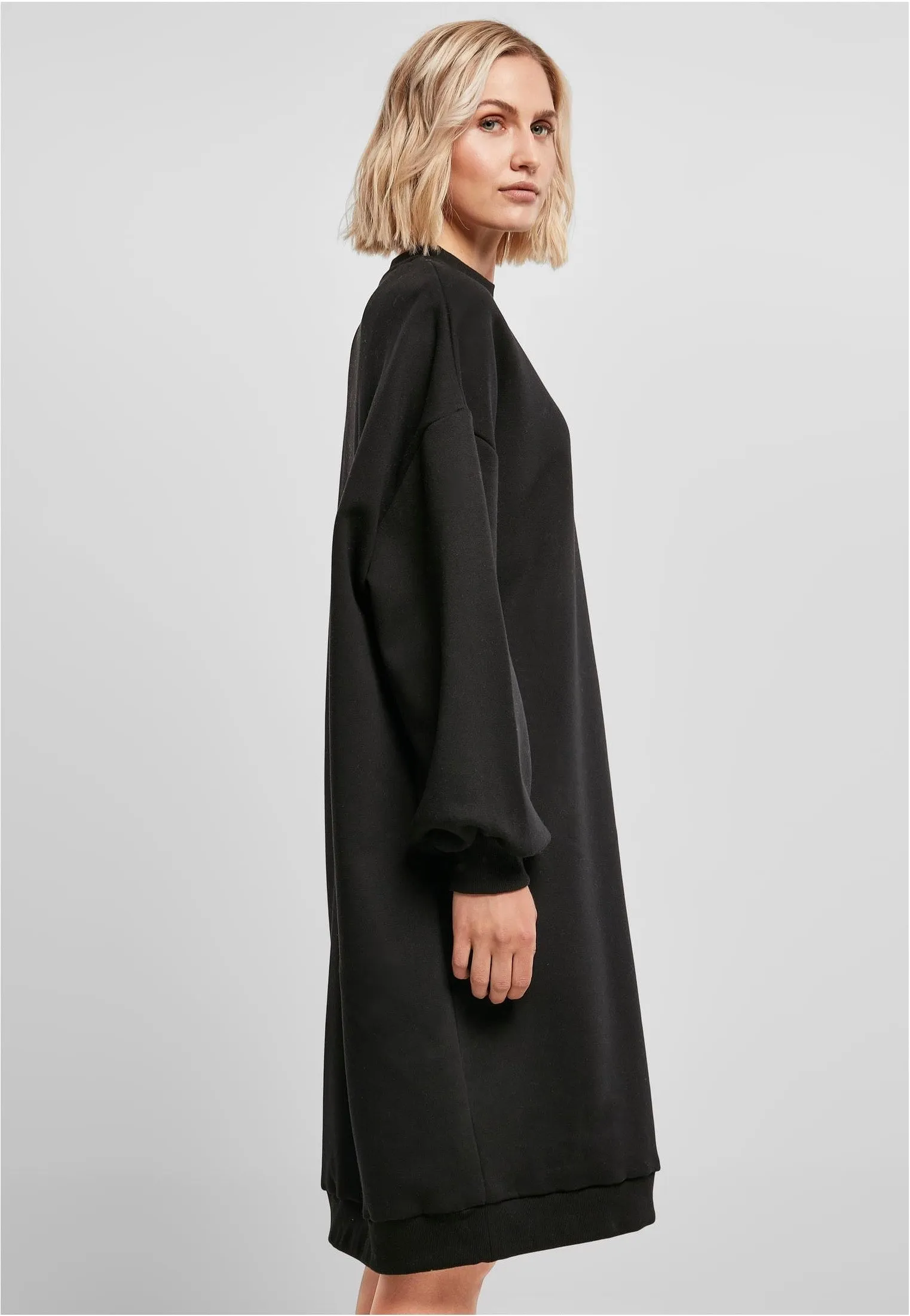 Urban Classics - Organic Oversized Midi Crewneck Black - Dress