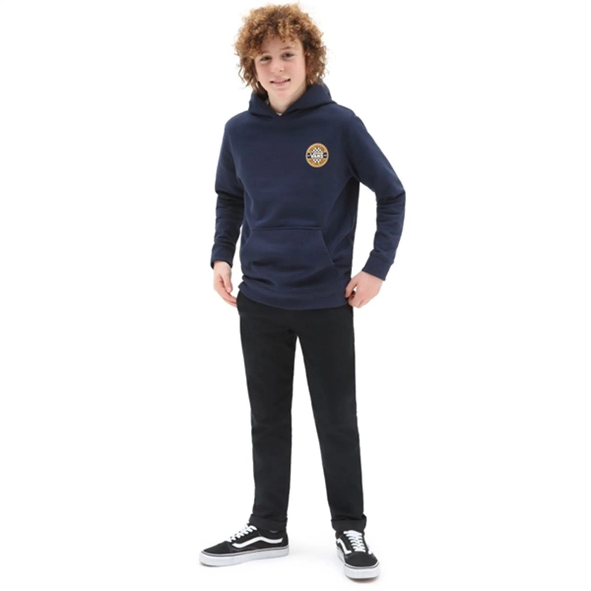VANS Circled Checker Hoodie Dress Blues