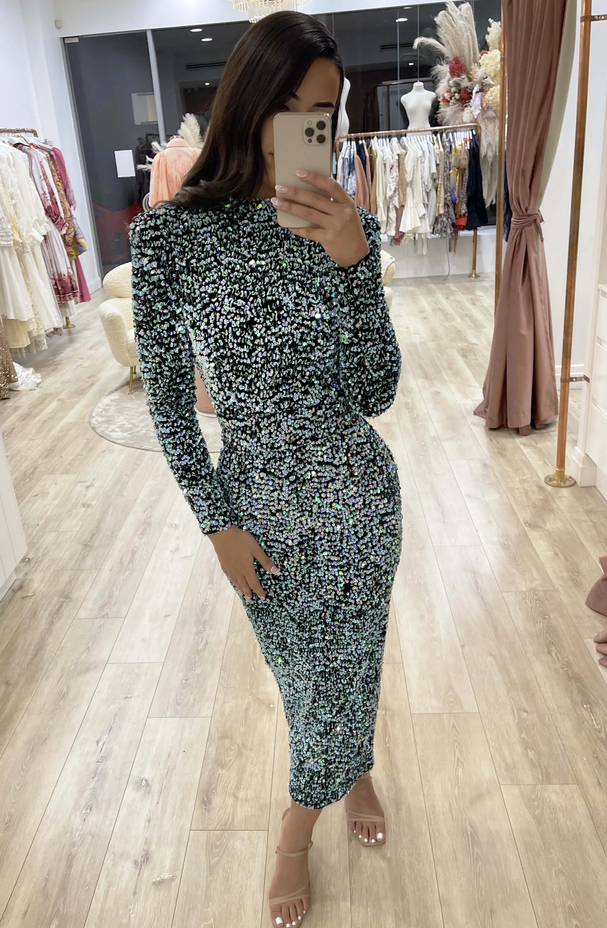 Vixen Sequin Mint Blue by HSH