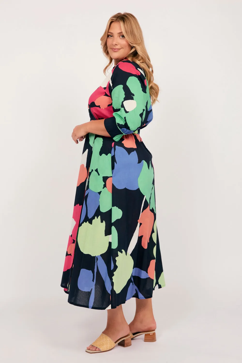Wendy Wrap Dress in Daydream Adrift