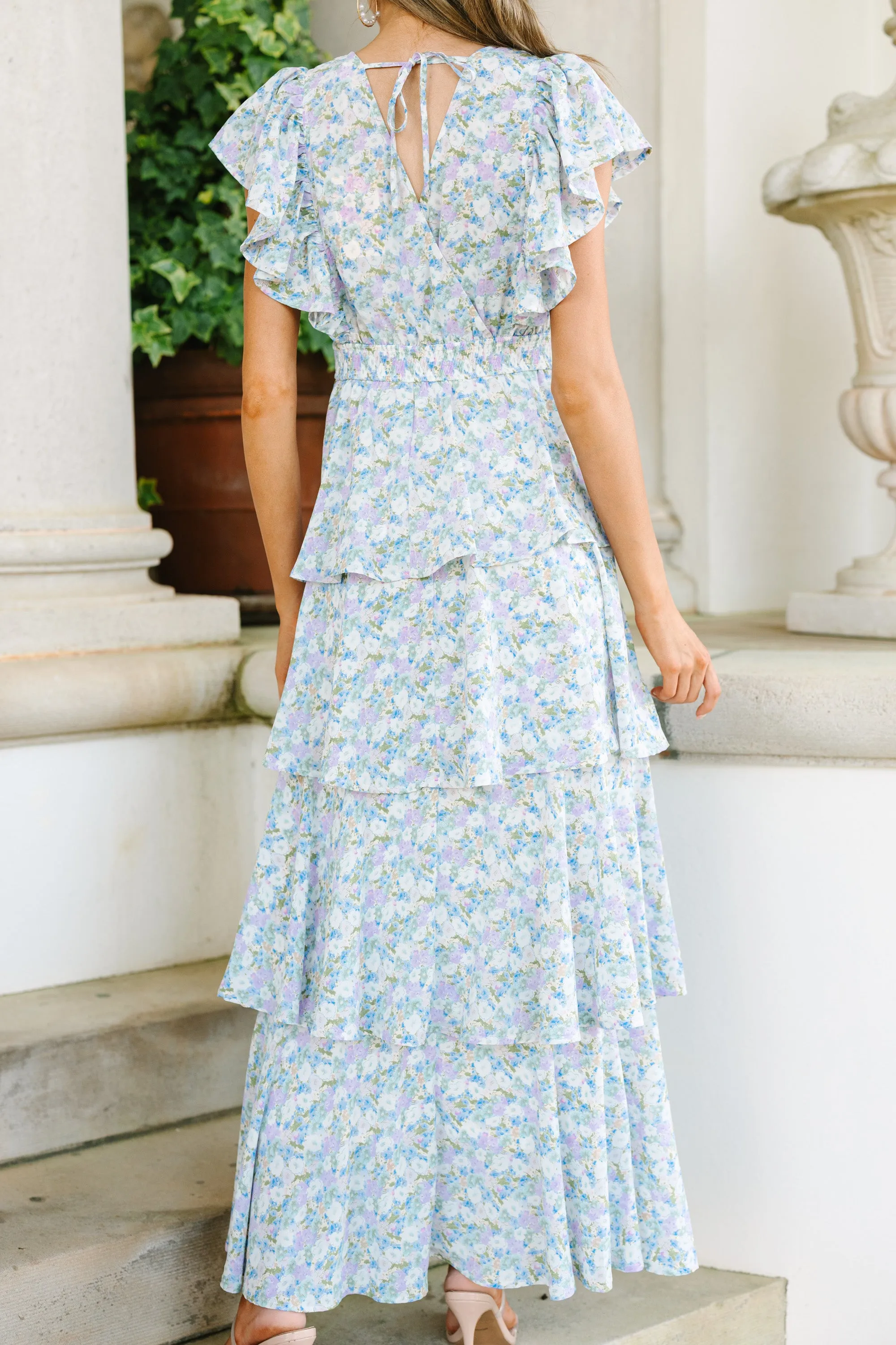 What's On Your Mind Blue Floral Maxi Dress