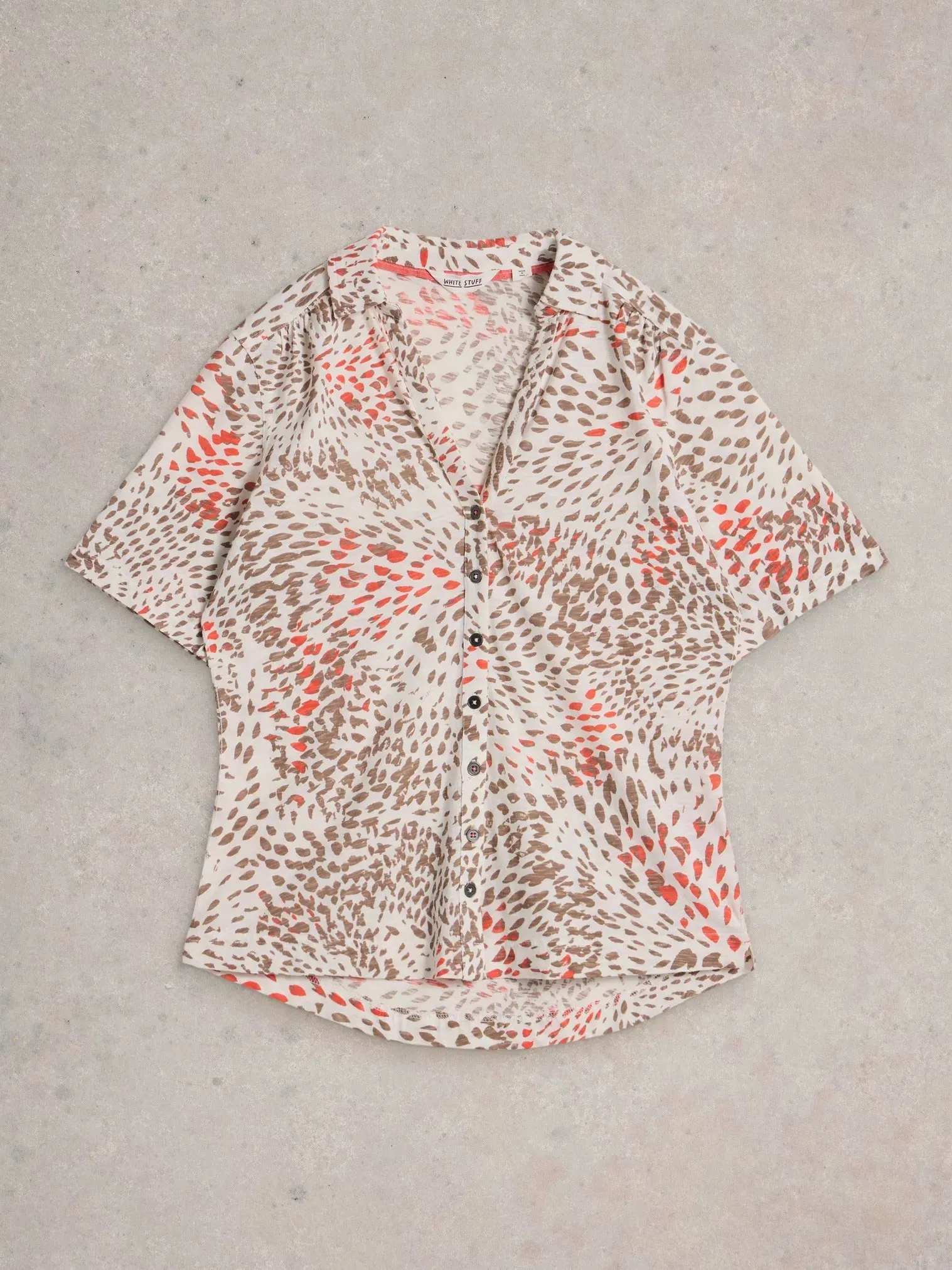 White Stuff Annie Short-Sleeve Jersey Shirt