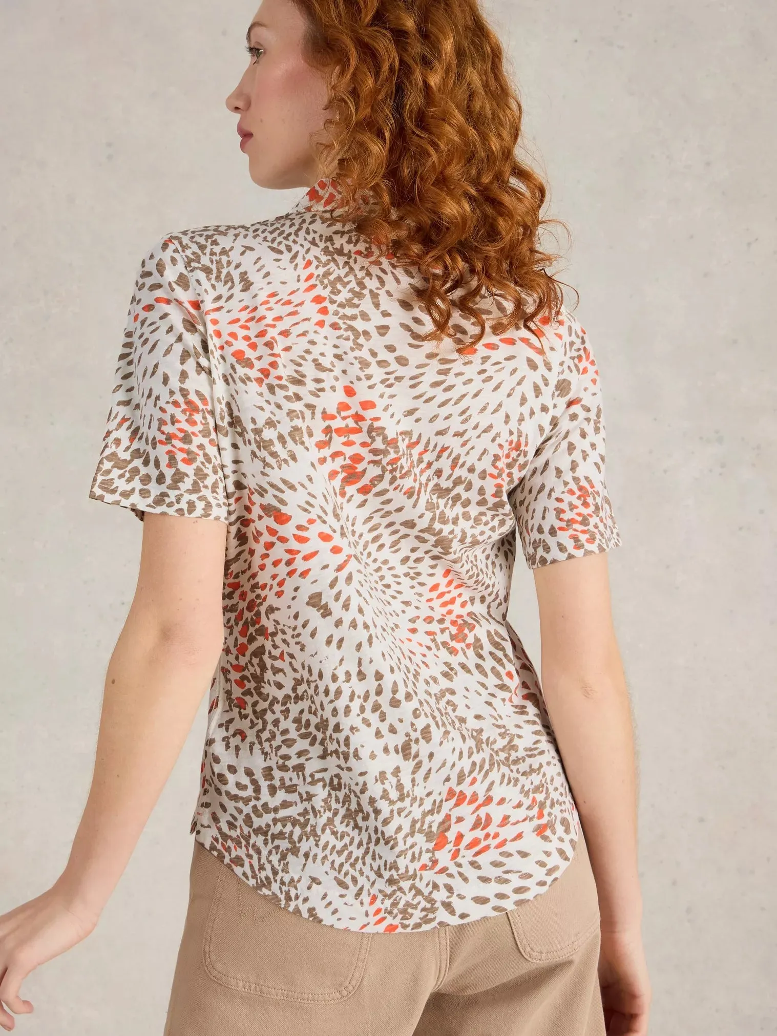 White Stuff Annie Short-Sleeve Jersey Shirt