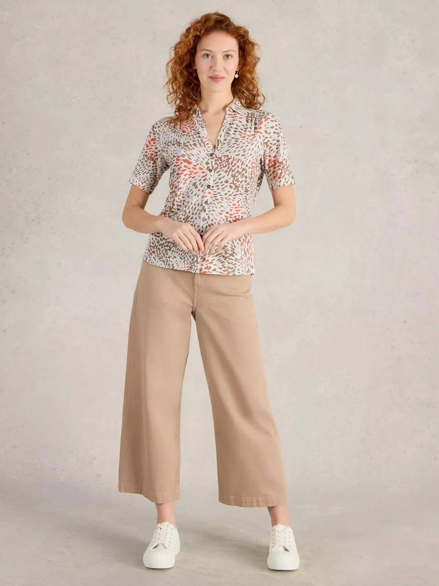 White Stuff Annie Short-Sleeve Jersey Shirt