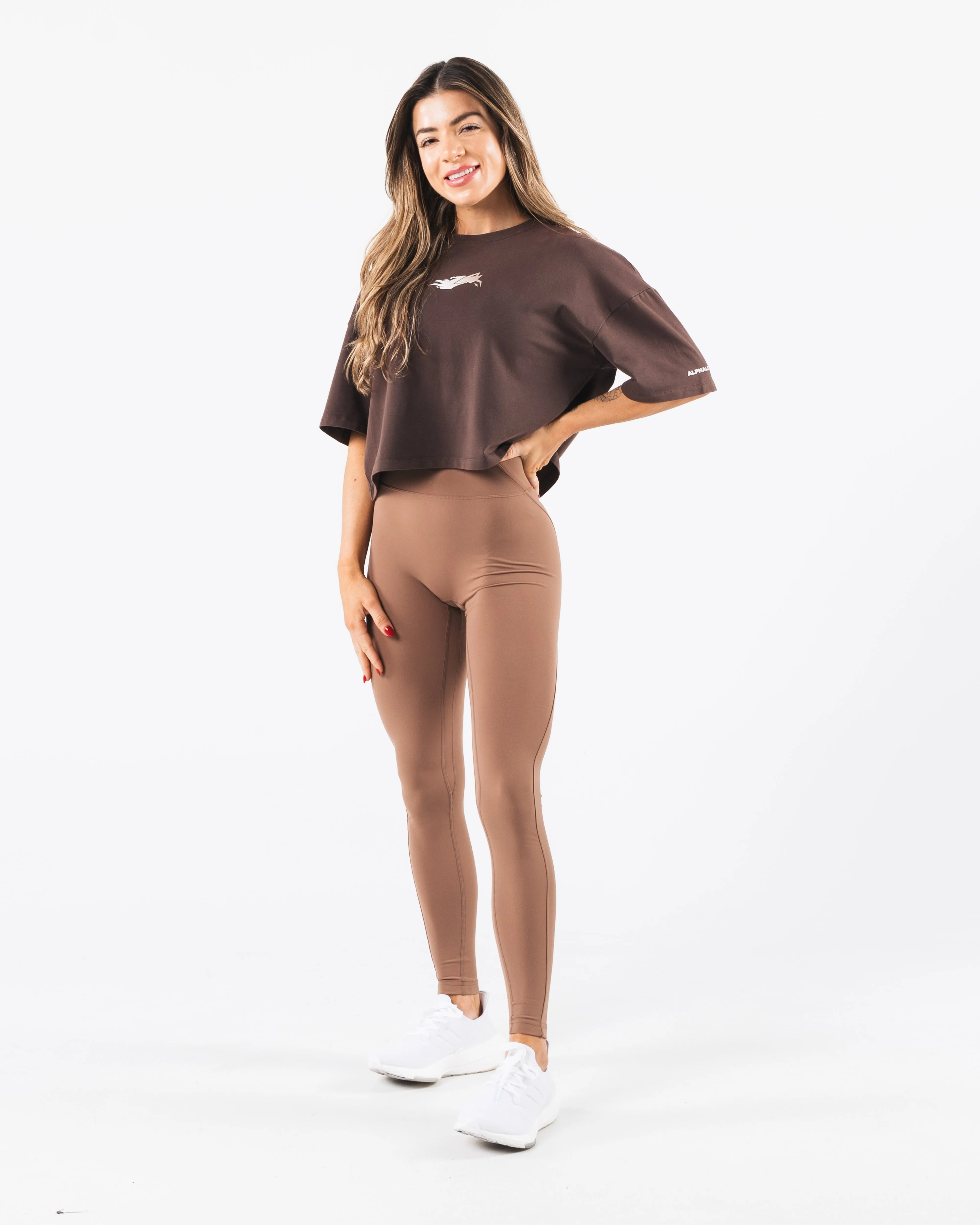 Wolf Crop Tee - Cashmere Alphalete Athletics